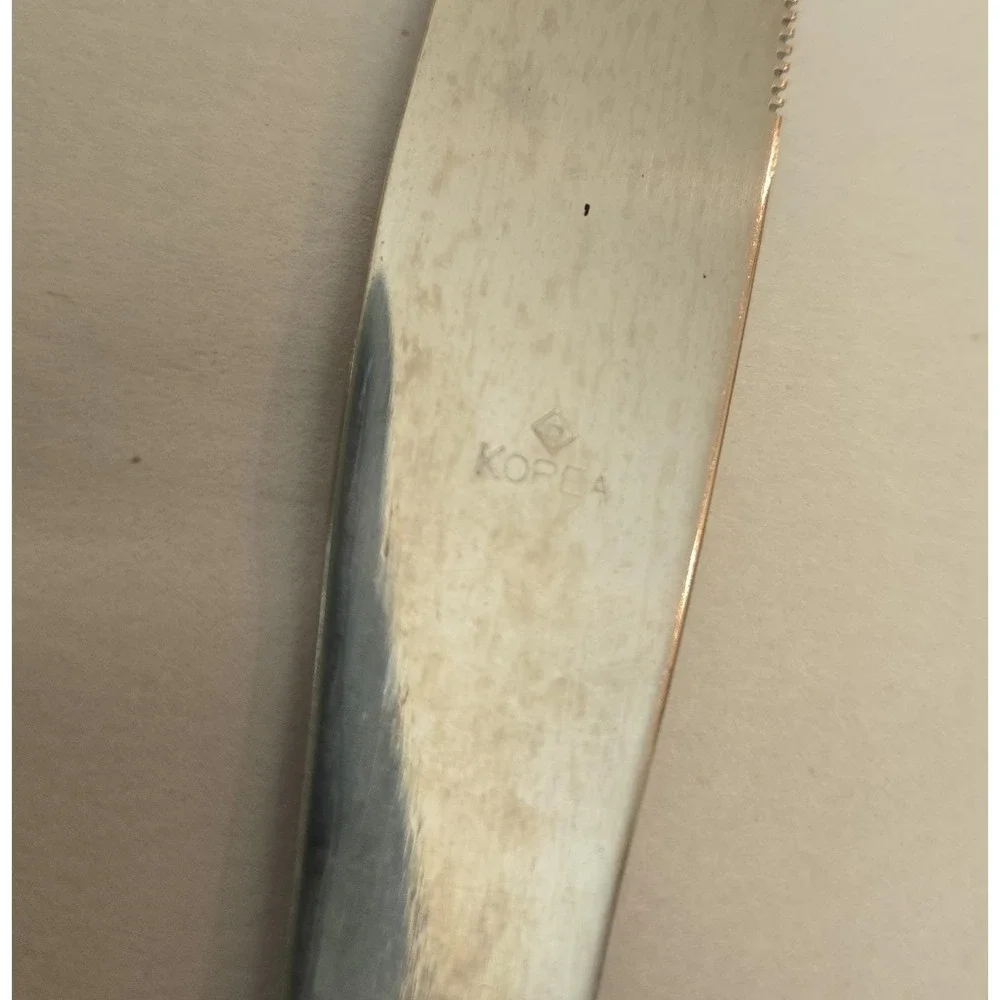 Set 6 Dinner Knives Vintage Northland Stainless Steel VOLTAIRE pattern GUC